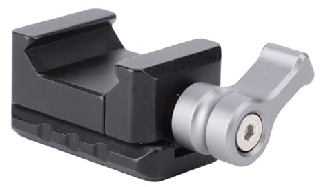 Snabbt Frigöringssäkerhetsklämklämmor Aluminiumkamera Burskenklämmadapter med 1/4 3/8 Tum Skruvhål, Fäste för Mikrofonskärm LED -ljus, Anslutande Kalla Skor Bollheads för