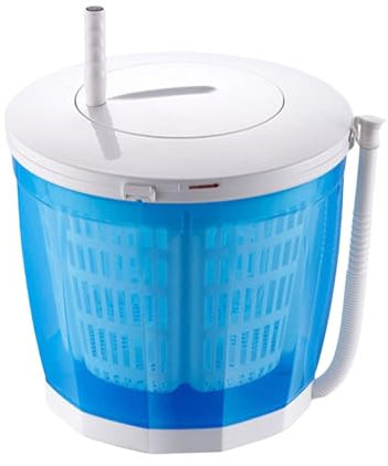 Qcbuegof Lavatrice manuale portatile e centrifuga asciugatrice a manovella per appartamenti da campeggio