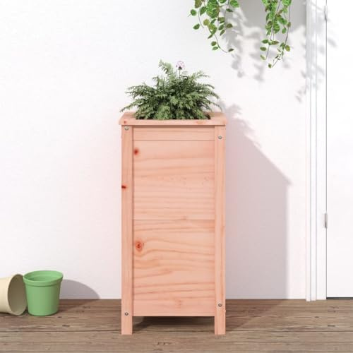 SKTQYQO Fioriera da Giardino in Legno Massello di Douglas 40x40x78 cm per Piante e Fiori, Ampio Contenitore per Orto e Erbe Aromatiche, Fioriera da Patio Resistente agli Agenti