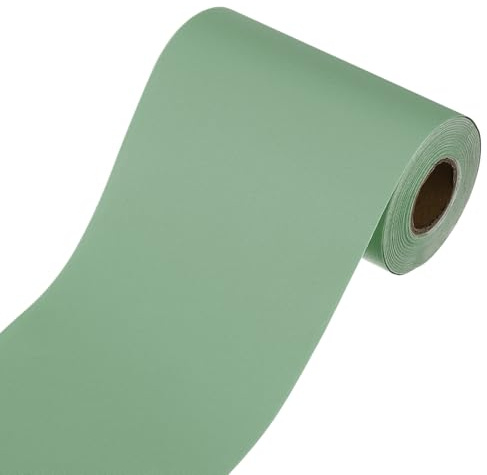 QUARKZMAN Selbstklebender Tapetenrand 3,9 x 393 Für Küchendekor Grün | Selbstklebender Spiegelrahmen Zierband, Schlafzimmer Badezimmer, Tapetenrand