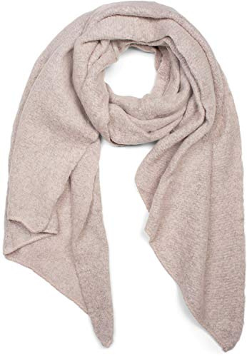 styleBREAKER Damen Schal aus weicher Viskose | einfarbiger Webschal in asymmetrischer Form | große Stola für Herbst und Winter Looks, Farbe:Rose