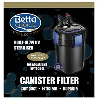 Betta Choice 1050 UV Canister Filter for Aquariums up to 230Ltrs