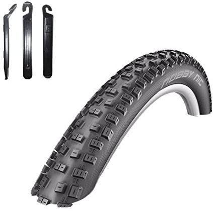 Angebot-Set / 1 x Schwalbe Nobby NIC ADDIX E-25 MTB E-Bike Fahrradreifen in Schwarz 57-584 (27.5 x 2.25) inkl. 3 Reifenheber