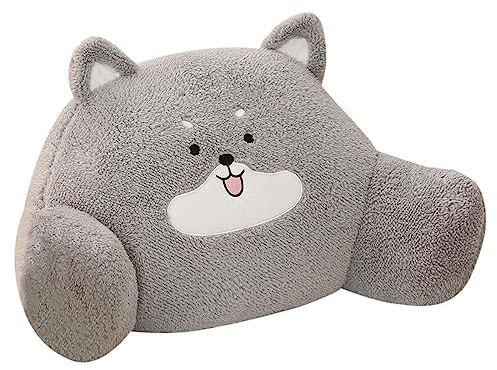 JITASHWA Reading Pillow for Bed, Multifunctional Back Support Pillow for Bed Sofa, Cute Animal Cuddle Cushion, Back Rest Pillow with Removable Cover, Suitable for Home Office Car Use - Dog