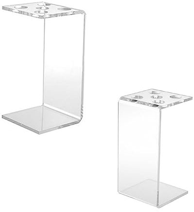 FRCOLOR Haarscherenständer Transparent Für Friseurbedarf Scherenhalter Mit Teilbarem Design Zur Aufbewahrung Von Kammscheren Und Kleinteilen