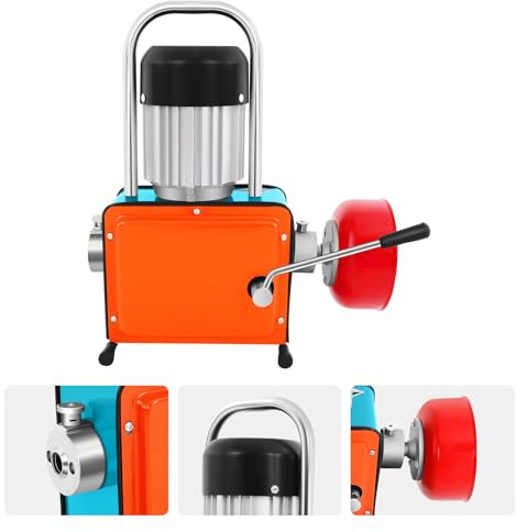 Abflussreiniger Rohrreinigungsmaschine, 1000W 400U/min 220V Elektrische Rohrreiniger, 30M Rohrreinigungsspirale mit 6 Spiralen, Rohrreinigungsgerät für Ø20-150 mm Bad Küche Rohrleitungen