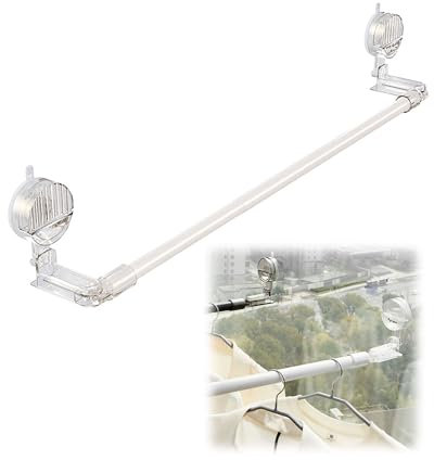 Asta da Doccia Estensibile con Ventosa Design Asta per Tende Senza Foratura 120-210 cm Asta Appendiabiti Regolabile Rotazione di 180° Angolo Superficie Piana Asta Telescopica Universale per