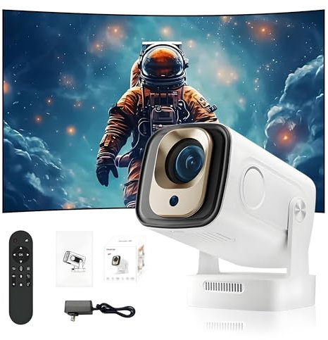 Projecteur Portable Android 11, Haute Luminosité 260 Lumens, Focale Courte 0.8:1, Autofocus, HDMI-in, Haut-Parleur Intégré, Full HD 1080P