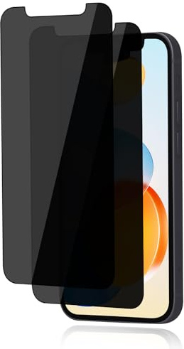 Carantee Sichtschutz für Panzerglas für iPhone 11/XR Schutzfolie, 2 Stück 9H Härte Privatsphäre Fingerabdruck-ID Displayschutzfolie für iPhone 11 Anti-Spähen, Blasenfrei Blickschutzfolie Ultra Klar