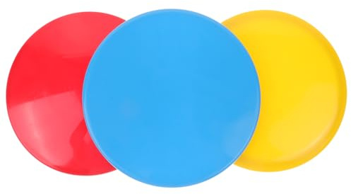 Supvox 3 Stück Golf für Erwachsene Wiederverwendbare Wurfdiscs in Blau Gelb und Rot für Outdoor Training Sport und Freizeitaktivitäten Fördert die Wurfmechanik