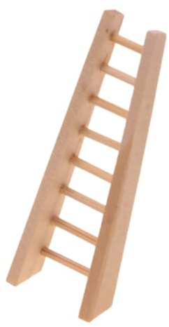 CIYODO Mini Holzleiter für Puppenhaus Dekorative Treppe für Miniaturen Vielseitig Einsetzbar und Innenräumen Robustes Holzdesign für Kreative Spielumgebungen