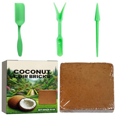 Hlagmix di Fibra di Cocco,Substrato Compresso In Fibra Di Cocco - Substrato Naturale Idroritentivo per Piante in Vaso, Giardinaggio, Rinvaso e Coltivazione Indoor