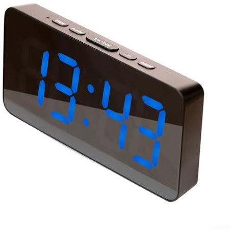 Orologio digitale da parete, ricaricabile tramite USB, sveglia digitale con display trasparente, per cucina, camera da letto, cucina, scrivania (D)