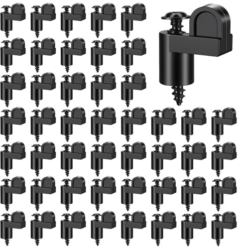 AOZUO 48 Pack 3/8 Inch Window Screen Clip with Screws, Storm Door Clips for Glass and Screen Retainer Clips for Fastens Winter Window Screens Storm Panels Windows Screens Fasteners