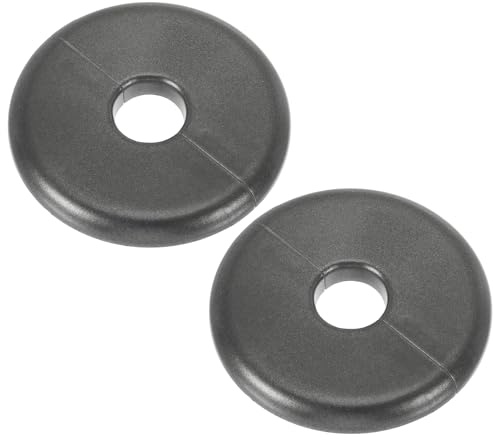 sourcing map 2Pcs Wall Split Flange, ABS Self-Adhesive Escutcheon Plate for 16.5mm/0.6 Diameter, Water Pipe Cover for Kitchen Toilet Faucet Decoration, Grey