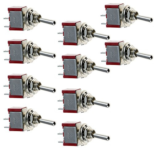 10 x Mini interrupteur à bascule miniature ELEAR™ pour tableau de bord