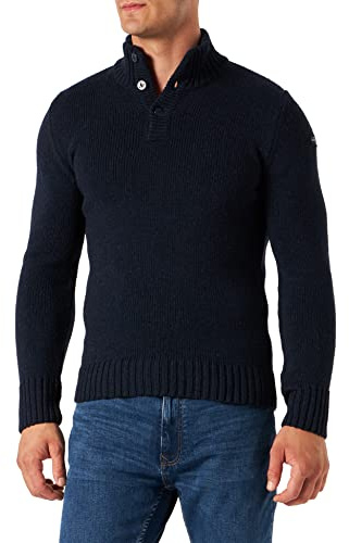 Schott Nyc Ploutrider4, Maglione Uomo, Blu (Marina Militare), XXL