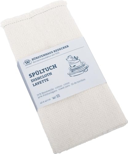 Redecker Dish Towel 70% Cotton 30% Cleaning Cloth Yarn, 40 x 45 cm