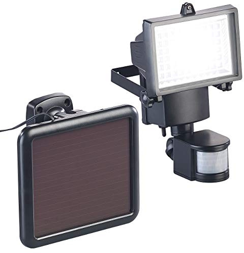 Luminea Solar Scheinwerfer: Solar-LED-Wand-Fluter für außen, mit PIR-Sensor, 12 W, 750 Lumen, IP44 (Solarstrahler mit Bewegungsmelder, Bewegungsmelder außen, Hausnummer)
