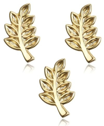BOBIJOO Jewelry - Lot de 3 Pins Discret 10mm Branche Acacia Franc-Maçonnerie Pin's Plaqué Doré Or
