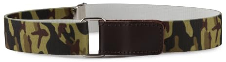 Ladeheid Cinturón Elástico para Niños 0-15 Años 32-90 cm P15 (Camuflaje-Khaki/Marrón, 5-12 Años)