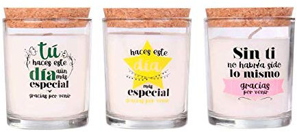 Set di 10 candele con frasi di ringraziamento per venir, candele per dettagli, regali e ricordi per matrimoni, battesimi, comunioni e compleanni.