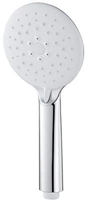 Duschkopf Hochdruck Wassersparend Handbrause mit 3 Strahlarten Chrom und Weiß Duschbrause ABS Universal Brausekopf für Baden und Spa, G1 / 2 '' Verbinden