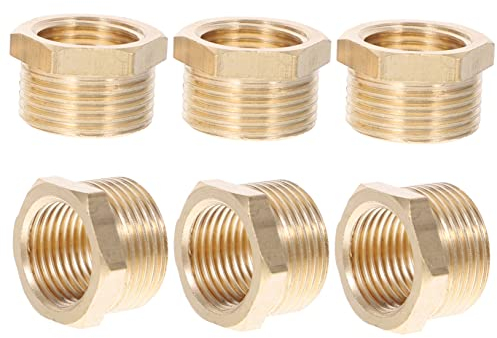 TEHAUX 6stücke Messingadapter Schlauchanschluss Gartenschlauchadapter Anschluss Reduzierstück Für Bewässerung Und Reinigung