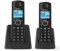 ALCATEL F530 Duo - Telefono fisso cordless DECT - Grande display retroilluminato - Vivavoce - Funzione blocco chiamate - 2 tasti di memoria diretta - 2 portatili - Nero