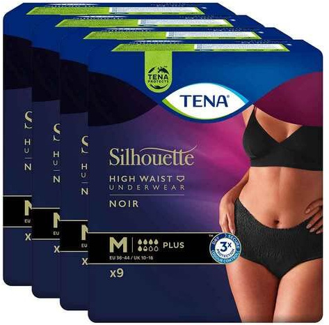 TENA SILHOUETTE Plus M noir Inkontinenz Pants 4X9 St