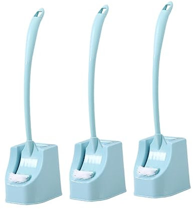 ABOOFAN Spazzola WC con Base e Manico Lungo 3 Pezzi in Pp Fibra