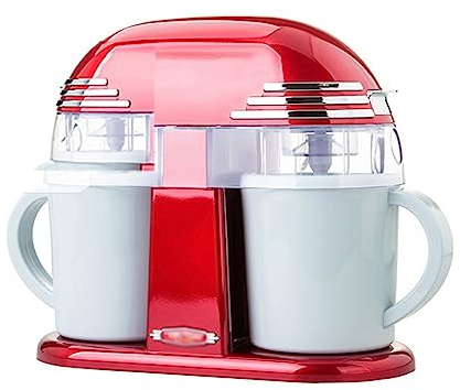 GRFIT heladera Ninja Máquina de Helados eléctrica de Doble Cono, máquina de Helados clásica for niños, máquina de Helados automática for el hogar for niños, hogar DIY Heladera