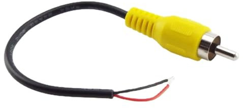 YSJJZRL 15cm 2 Pack RCA to Speaker Wire Adapter RCA Male/Female Plug to Bare Cable Open End Pigtail Audio Video RCA Cable (RCA Male-2 Pack)