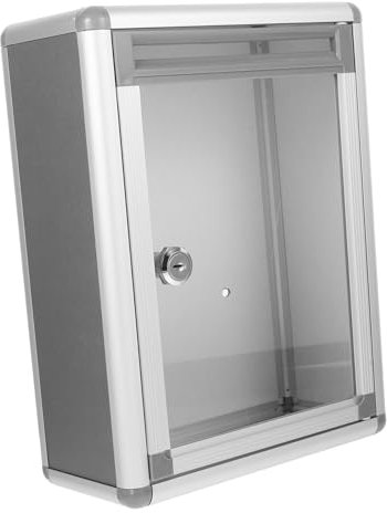 VILLFUL Boite aux Lettres Murale Serrure Sécurisée en Alliage D'aluminium Plusieurs styles Boîte de Rangement pour Courrier et Suggestions, Grosse Capacité pour Bureau et Unité de Travail