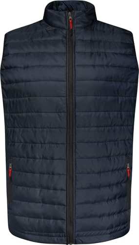 KAM plusstorlek herr lätt dragkedja genom quiltad väst – blå, BLÅ, 5XL