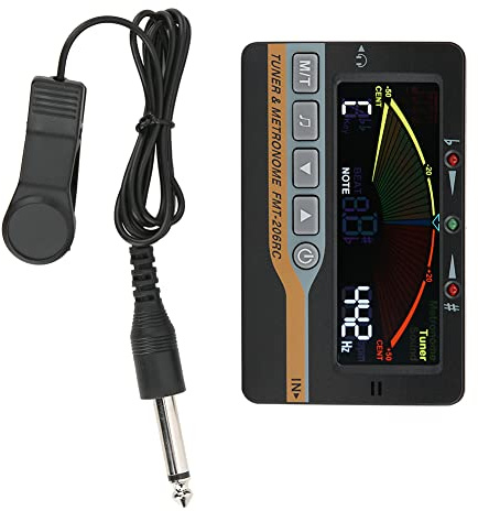 Elektronisches Metronom mit Dual-System-Tonabnehmer, Integriertem Mikrofon, Klappbarem Rückenstützrahmen für Verschiedene Musikinstrumente