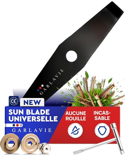 Lame de Broyage Puissante pour Débroussailleuse 2 Dents Alésage 25,4mm | Pour ronces, mauvaises herbes et végétation dense ; vérifier l’alésage 25,4 mm et l’adaptation à la machine.