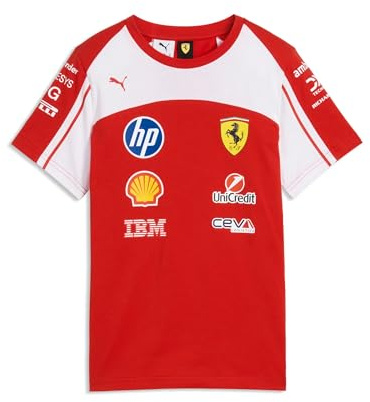 Puma SF Replica Tee Kids T-Shirt Garçon (Lot de 1) | Tous les derniers logos d’équipes et de partenaires, Manches courtes avec col rond, Comme vu par l’équipe et les pilotes