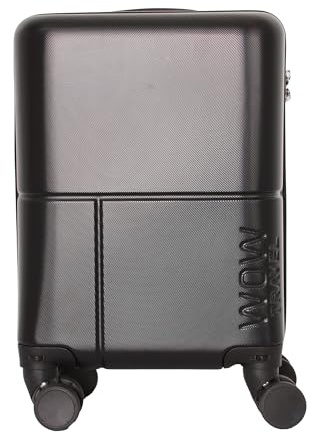 wowtravel *New* Underseat Cabin Bag 2025 | New Ryanair Size Wizz Air Jet2 Approved Suitcase 40x30x20 cm / 40x20x25cm | Hard Shell Lightweight Trolley | Fits Under Seat (Black)