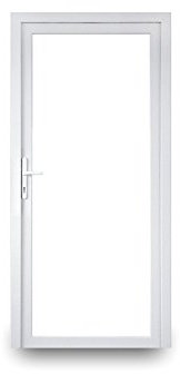 Werkzeugbilligercom Nebeneingangstür - 2-fach-Verglasung - 60mm Profil - Ganzglas - innenöffnend - Weiß - BxH: 800 x 1900 mm - DIN Links