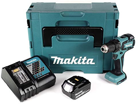 Makita DDF 459 RG1J - Taladro atornillador inalámbrico (18 V, 45 Nm, incluye batería de 6,0 Ah y cargador)