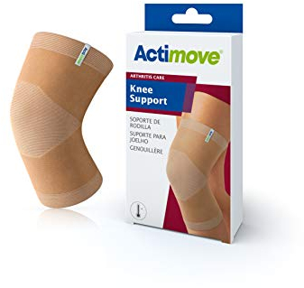 Actimove® ARTHRITIS CARE Knee Support - Light Compression Support and Therapeutic Warmth For Knee Arthritis - Heat-Retaining Ceramic Fibre Yarns - Beige, XLarge