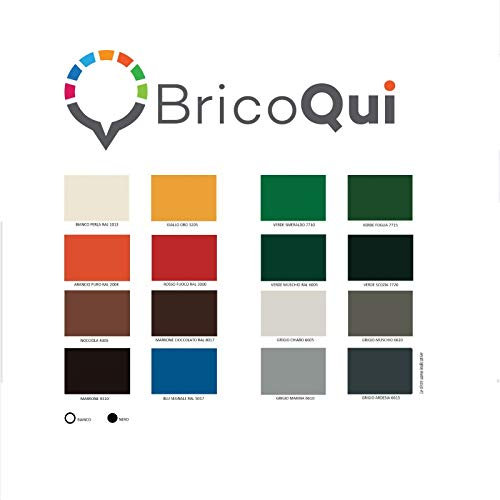 BricoQui Smalto gel antiruggine vernice 750 ml interni esterni legno ferro (MARRONE CIOCCOLATO 8017)