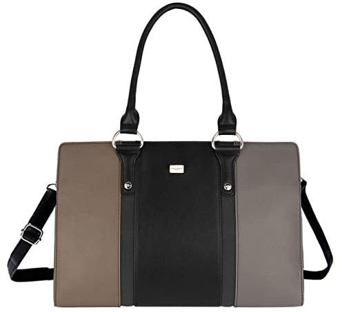 David Jones - Sac à Main Femme Grande Taille XL - Cabas Fille Cours Travail Business Multicolore - Anse Longue Sac Epaule Bandoulière Cuir PU - Porte-Document Cartable - Rose