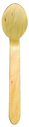 Générique Petites cuillères à Usage Unique en Bois biodégradables 11cm, différents conditionnements (100)