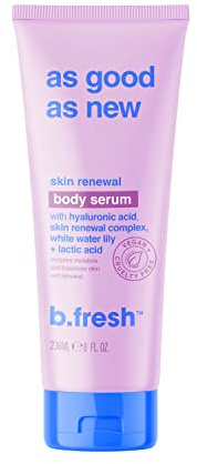 b.fresh Daily Moisturizing Body Lotion for Skin Cell Renewal | As Good As New Body Serum - Balance Skin Cell Renewal from Hyaluronic Acid, White Water Lily + Lactic Acid, Vegan & Cruelty Free, 8 Fl Oz