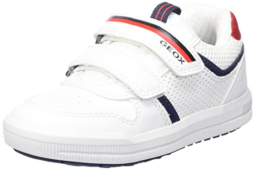 Geox J Arzach Boy, Zapatillas, Blanco Azul Marino, 34 EU