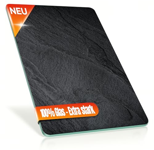 Decovetro® Schneidebrett Glas | 40 x 30 cm | Glass Cutting Board | Hygienisches und robustes Glasschneidebrett für die Küche | Kratzfest, hitzebeständig Schneidebrett ohne Plastik | Leicht zu reinigen