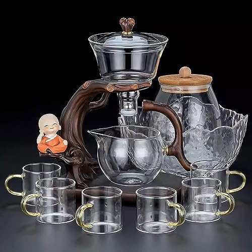 BBAUER teiera marocchina teiera giapponeseSet da tè automatico in vetro, teiera da sorseggiare pigro(Color:D,Size:)