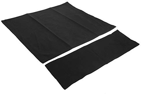 Jeanoko Bezug für Regiestuhl aus Segeltuch, Ersatzsitz und Rückenlehne, 2 Stück, Langlebig, 52 cm X 42 cm (Schwarz)